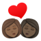 Kiss- Woman- Woman- Medium-Dark Skin Tone- Dark Skin Tone emoji on Emojione